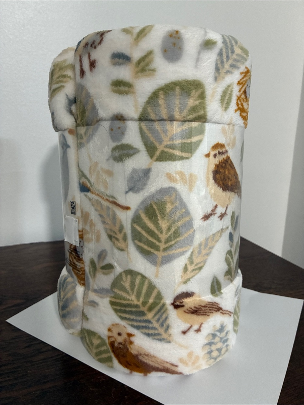NWT- SUPER SOFT PLUSH VELVETY SMOOTH- OVERSIZED BIRD THROW BLANKET 60x72 - Picture 6 of 15
